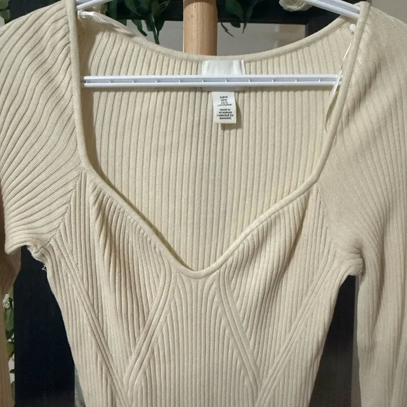 H&M Cream Ribbed Maxi Dress - Picture 3 of 6